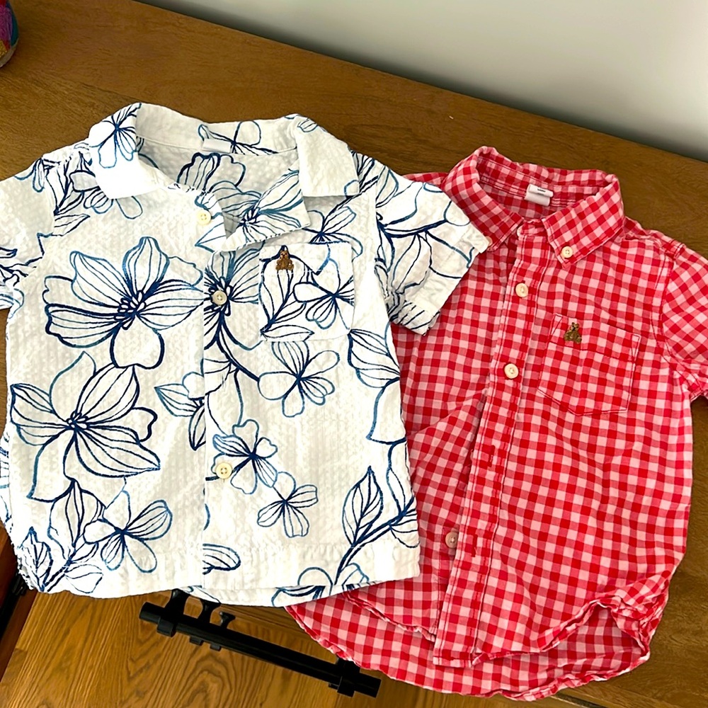 Two 3T Gap Kids Button Down Shirts